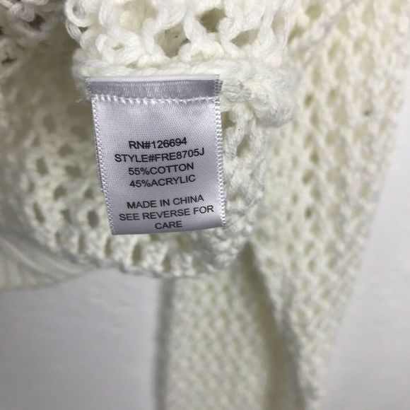 Live To Be Spoiled Crochet Sweater Size XL Beige - Picture 4 of 4